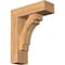 Ekena Millwork Merced Block Smooth Bracket w/ Offset Brace, Western Red Cedar, 5 1/2"W x 16"D x 20"H BKT0604X16X20MRC05SWR - alternate 1